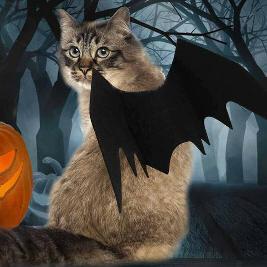 Halloween Pets Wing Costumes for Dogs Cats Pet Black Bats Wings Funny Costume