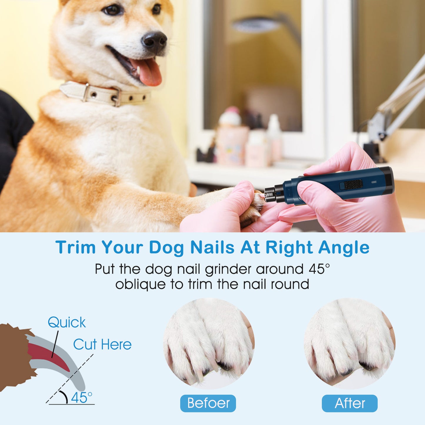 USB Rechargeable Dog Nail Grinder
