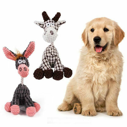 Squeaky Plush Dog Toy – Fun Play & Clean Teeth
