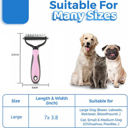 Undercoat Grooming Brush for Healthy, Shed-Free Pets