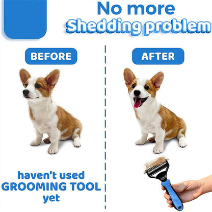 Undercoat Grooming Brush for Healthy, Shed-Free Pets