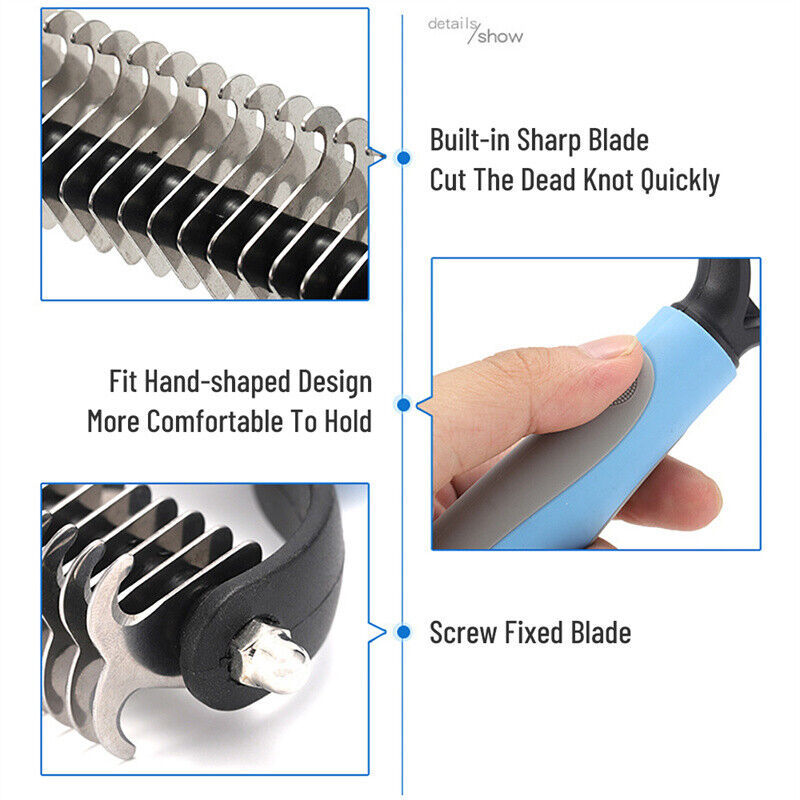 Undercoat Grooming Brush for Healthy, Shed-Free Pets