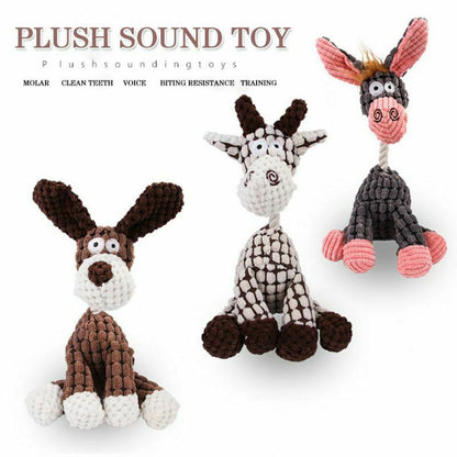 Squeaky Plush Dog Toy – Fun Play & Clean Teeth