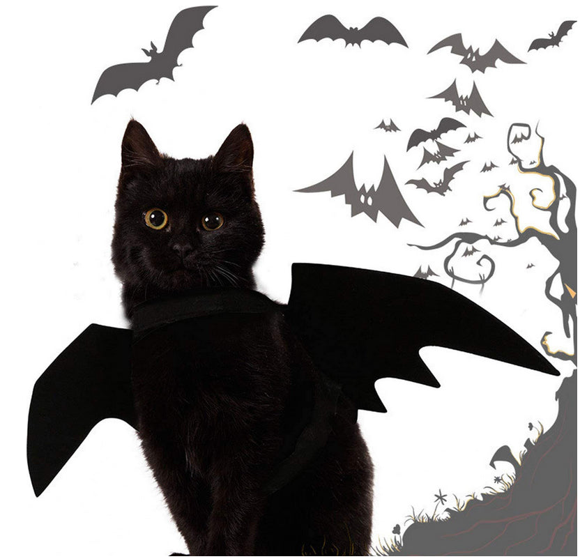 Halloween Pets Wing Costumes for Dogs Cats Pet Black Bats Wings Funny Costume
