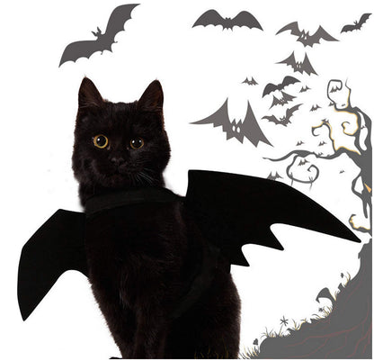 Halloween Pets Wing Costumes for Dogs Cats Pet Black Bats Wings Funny Costume