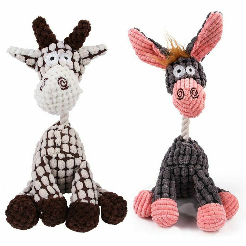 Squeaky Plush Dog Toy – Fun Play & Clean Teeth